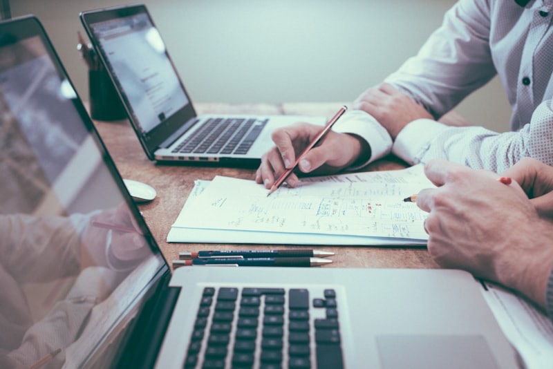 Landlord reviewing fee paperwork